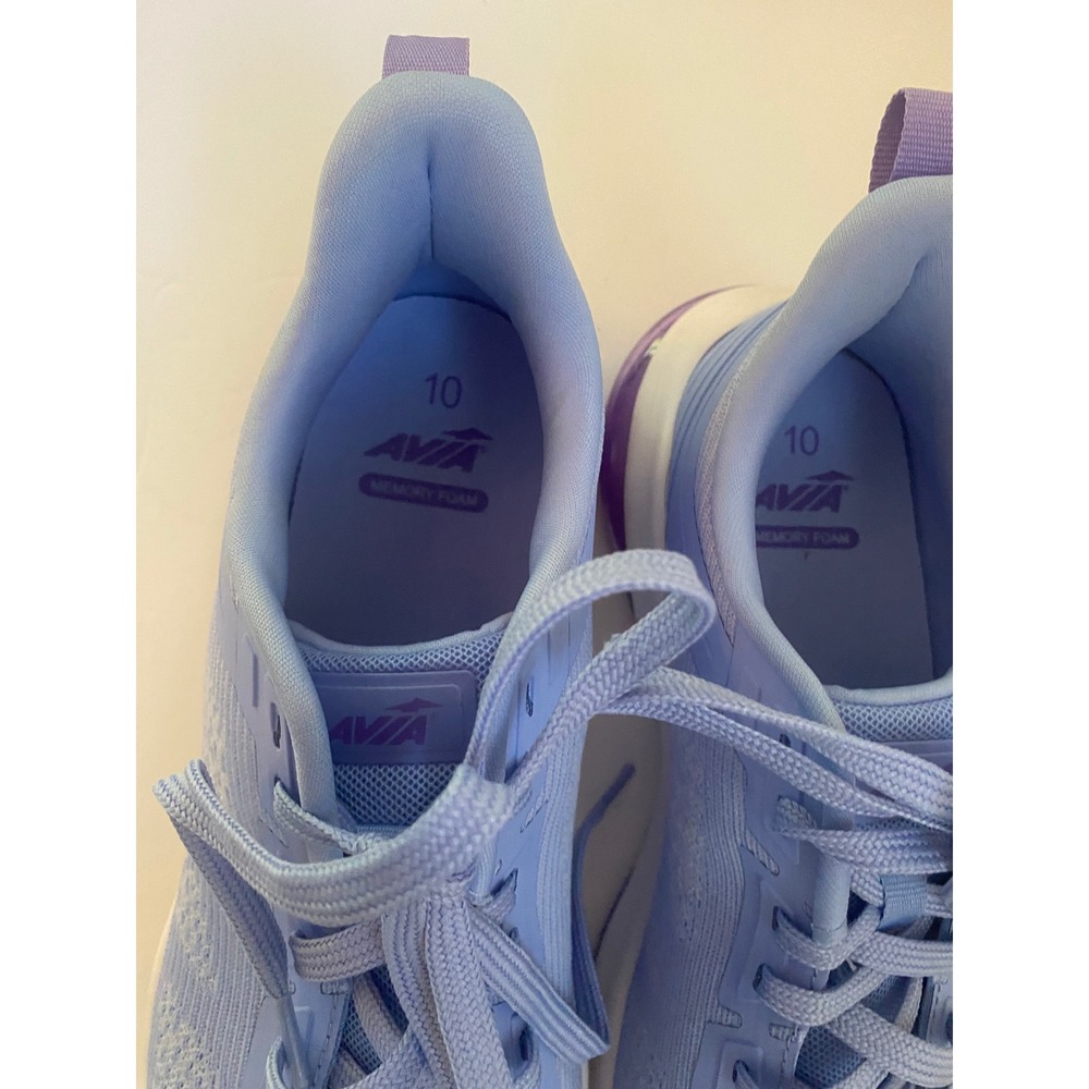 Avia Womens Memory Foam Running Shoes Purple Lavender Sneakers Size 10 Air Heel - Picture 6 of 7